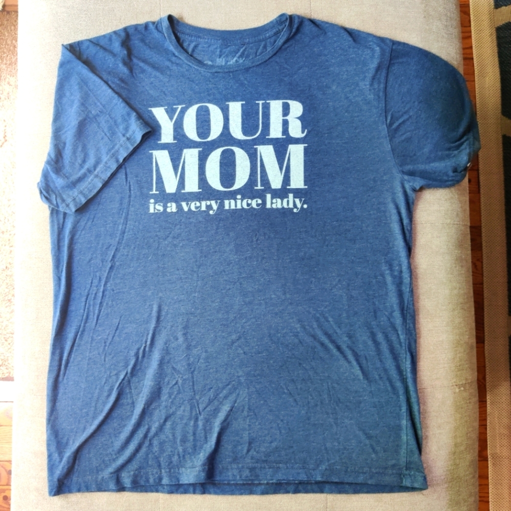 Black Matter Men's Tshirt Your Mom, Size Large